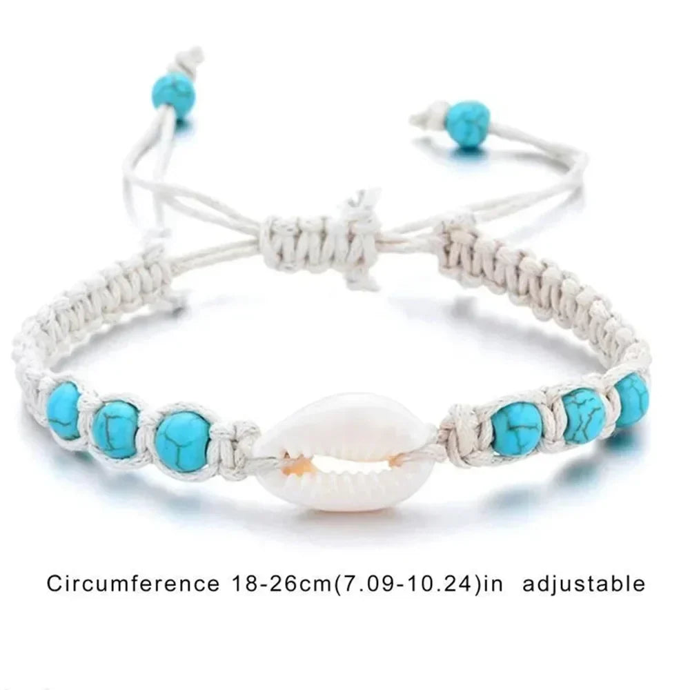 Unisex Summer Starfish Shell Braided Bracelet